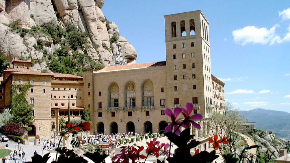 Santa Maria de Montserrat Abbey in Montserrat, Spain