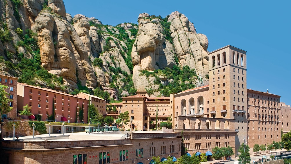 Santa Maria de Montserrat Abbey in Montserrat, Spain