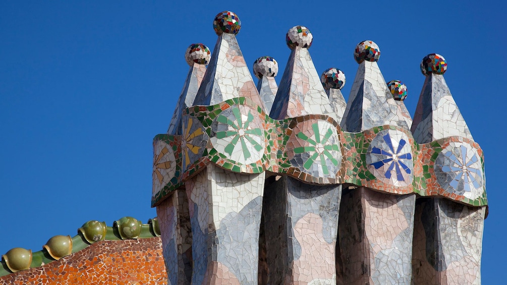 roof detail at Casa Batlló Building in Barcelona, Spain