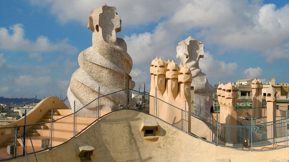 sculpture detail of Casa Milà in Barcelona