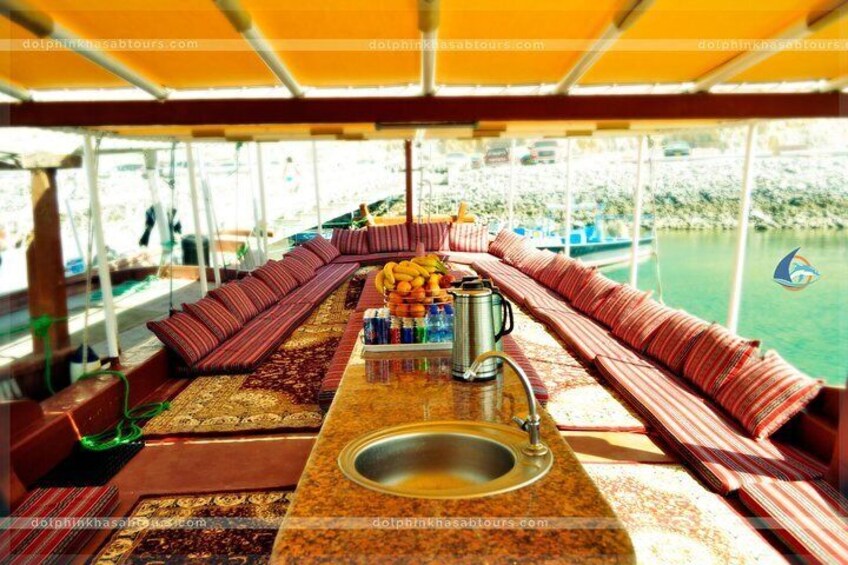 Interior of the dhow