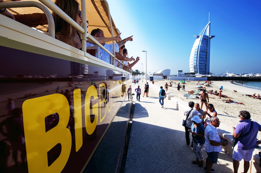 Dubai Hop-On Hop-Off Open-Top Double-Decker Bus Tour with Optional Cruise