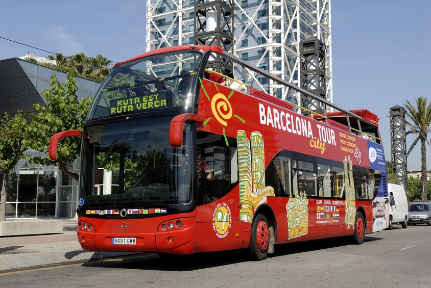 Street view of The Barcelona City Tour bus