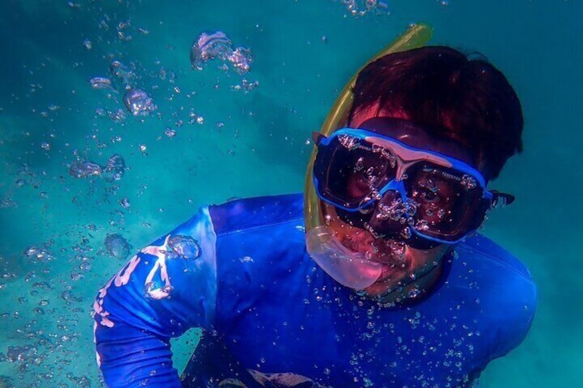 Loving the water and sunny day.