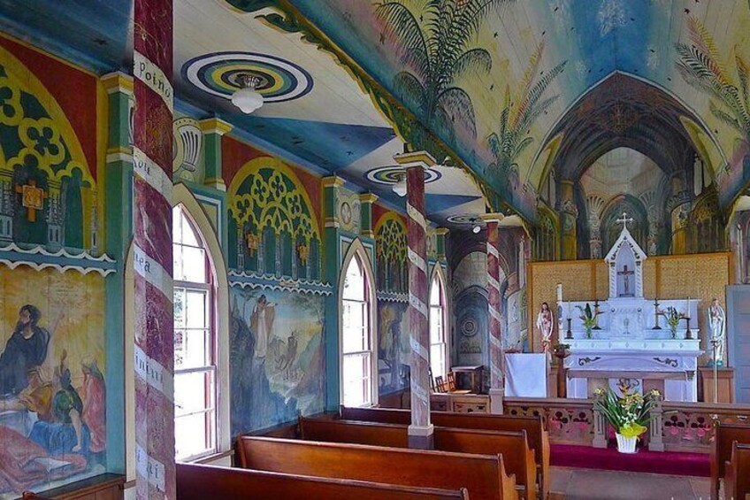 st. Benedict famous painted church from 1800's