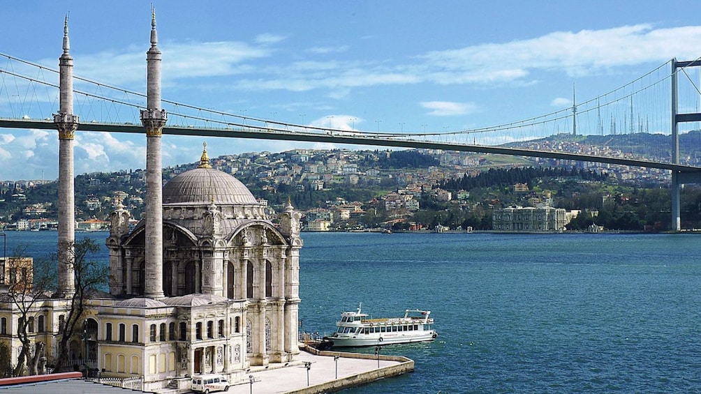 Day view of the Bosphorus Strait in Istanbul 