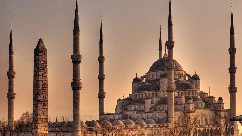 View outside the Blue Mosque in Istanbul 