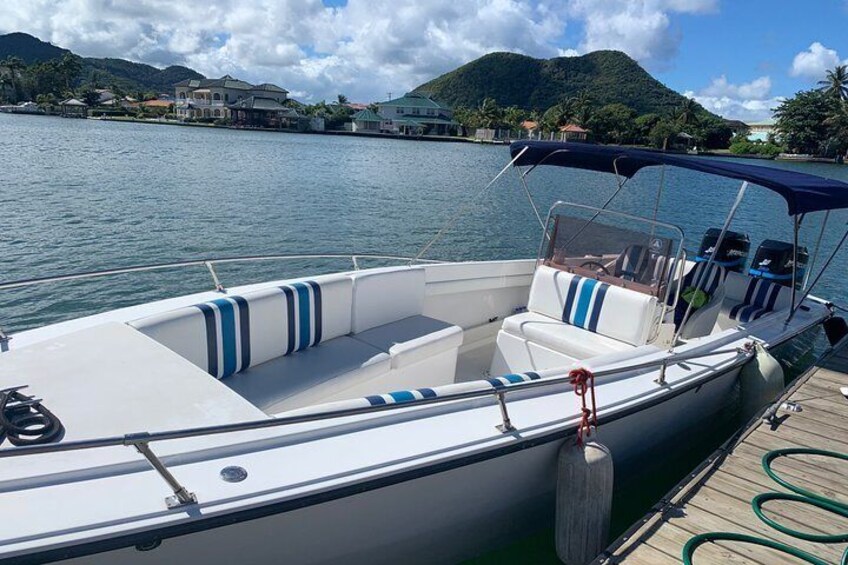 Private All Inclusive Speedboat to Soufriere with Lunch, Mud Bath & Waterfall