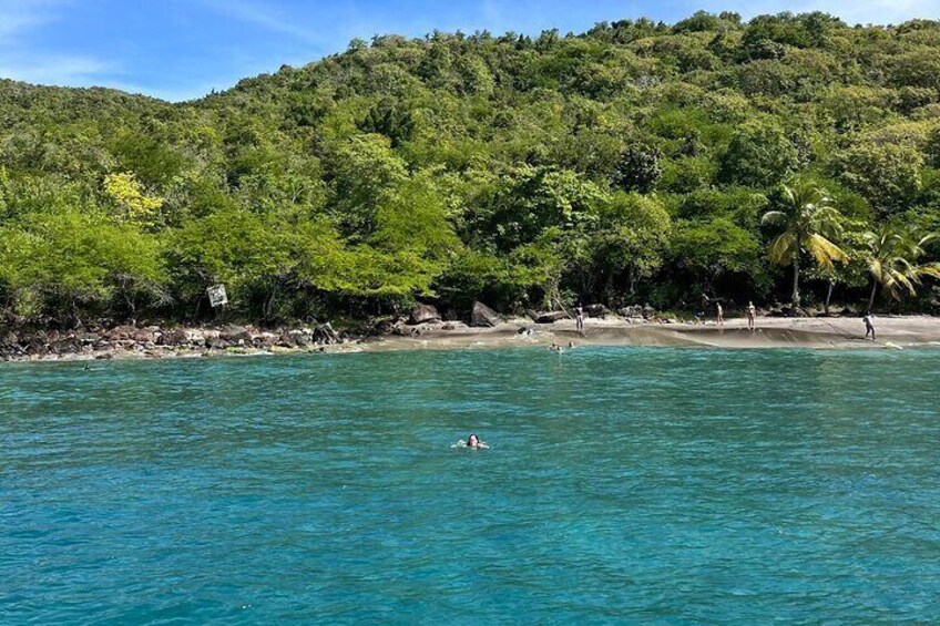 Private Boat to Soufriere/West Coast For Swimming Snorkeling & Beach Relaxation 