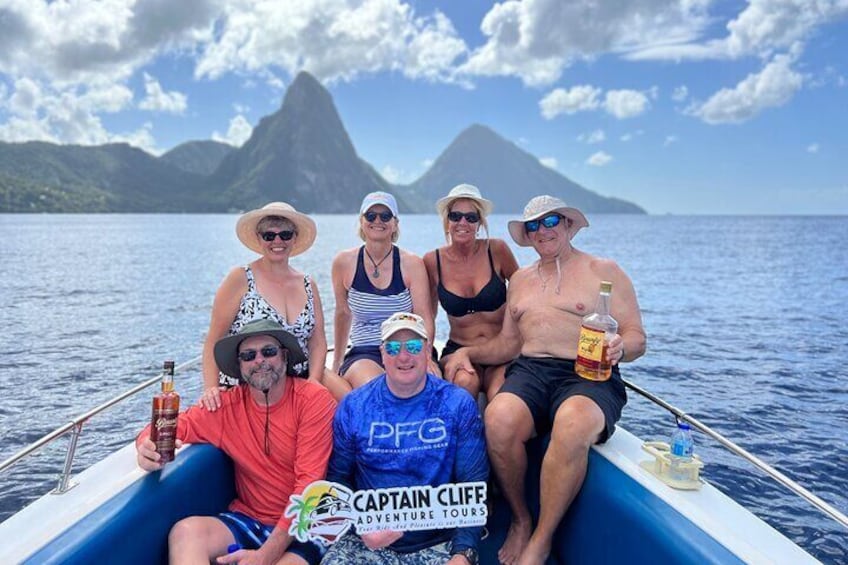 Private Boat to Soufriere/West Coast For Swimming Snorkeling & Beach Relaxation