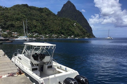 Private Boat to Soufriere/West Coast For Swimming Snorkelling & Beach Relax...