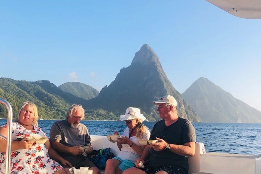 Private Speedboat Soufriere Tour, Mud Bath, Waterfall & Beach Time