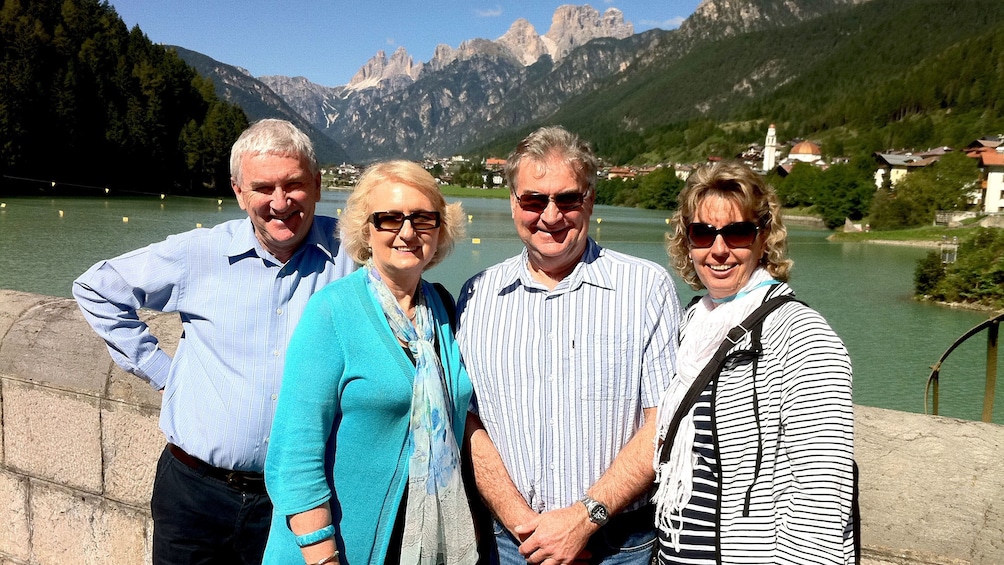 tour group near lake in venice