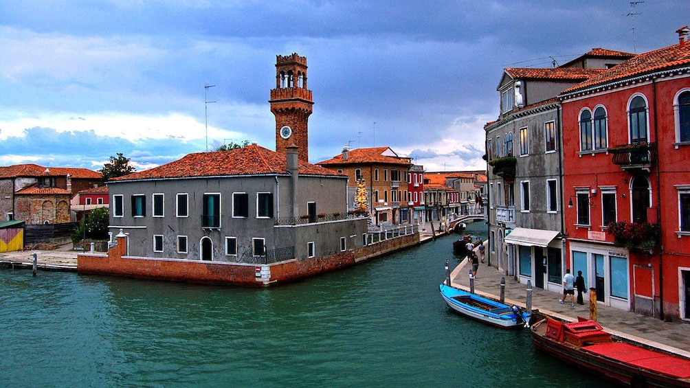 Entrance to canal in Venice Italy