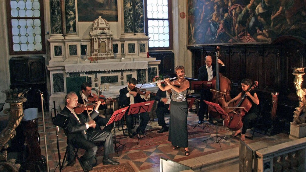 Musical Group on stage in Venice Italy