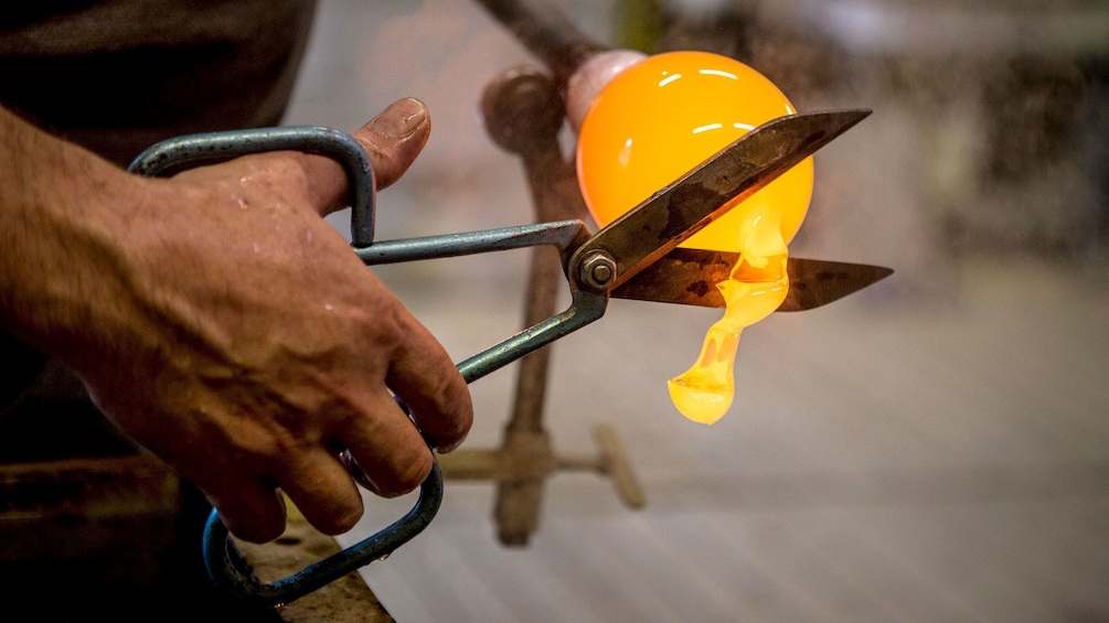 Glass blowing technique on Murano Island Excursion  in Venice