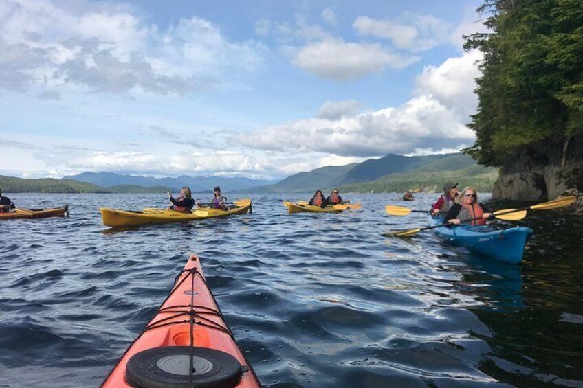 Calm waters around peaceful Alaskan Islands 