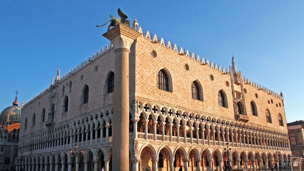 Exterior view on Doges Palace Tour in Venice Italy