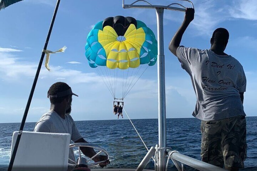 Single Parasail Over Cabbage Beach, the Bahamas