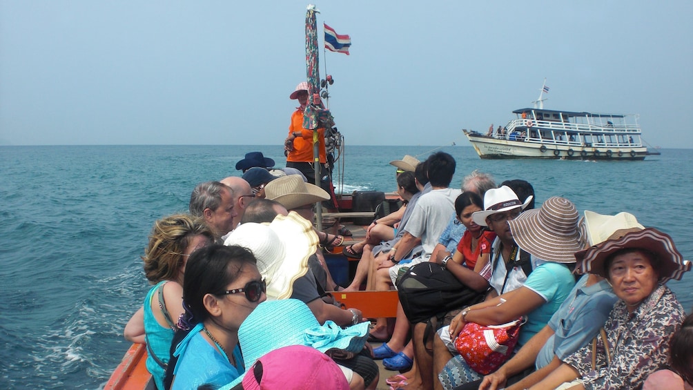 people on a boat to Koh Larn Coral Island