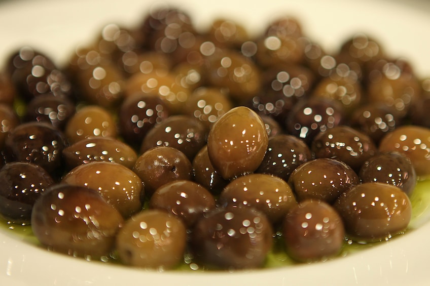 Seasoned olives of food tour in Athens