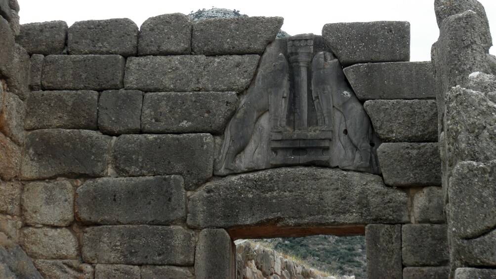 The Lion Gate entrance to the citadel of Mycenae 