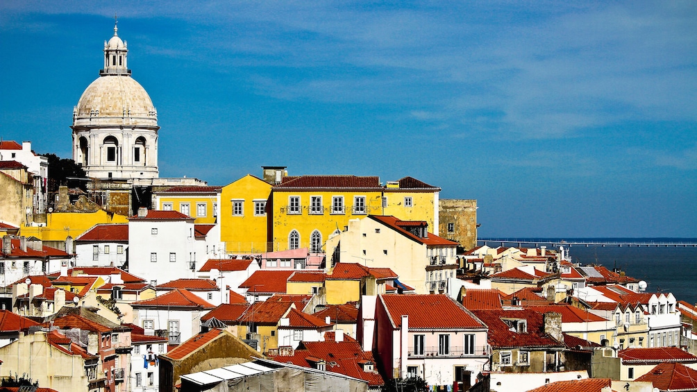 Hill side coast of Lisbon, Portugal