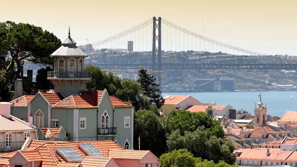 Clay terraced rooftops of Lisbon