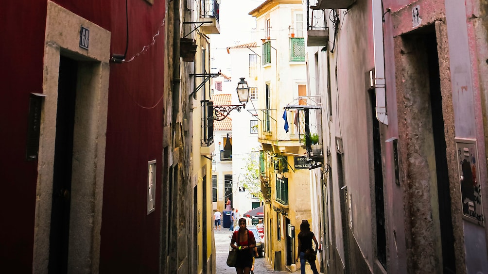 Narrow alleyway in Lisbon, Portugal