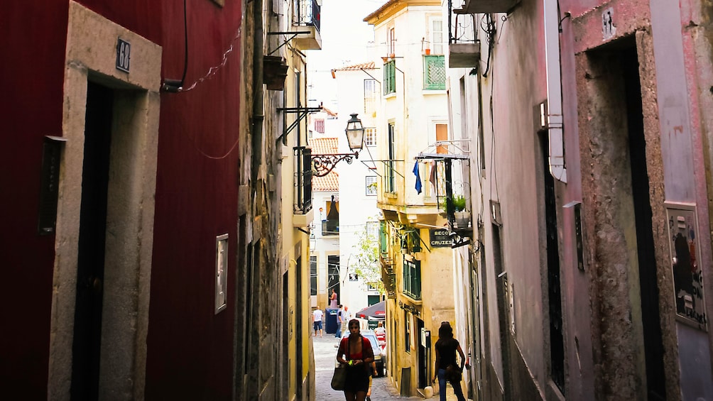 Narrow alleyway in Lisbon, Portugal