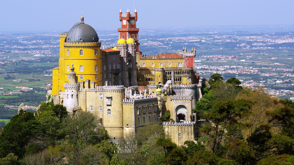 Pena Palace overlooking the medieval town of Sintra