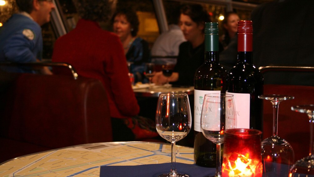 Dining table with wine in Amsterdam