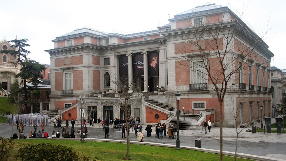 Front view of the Museo del Prado the main Spanish national art museum in Madrid