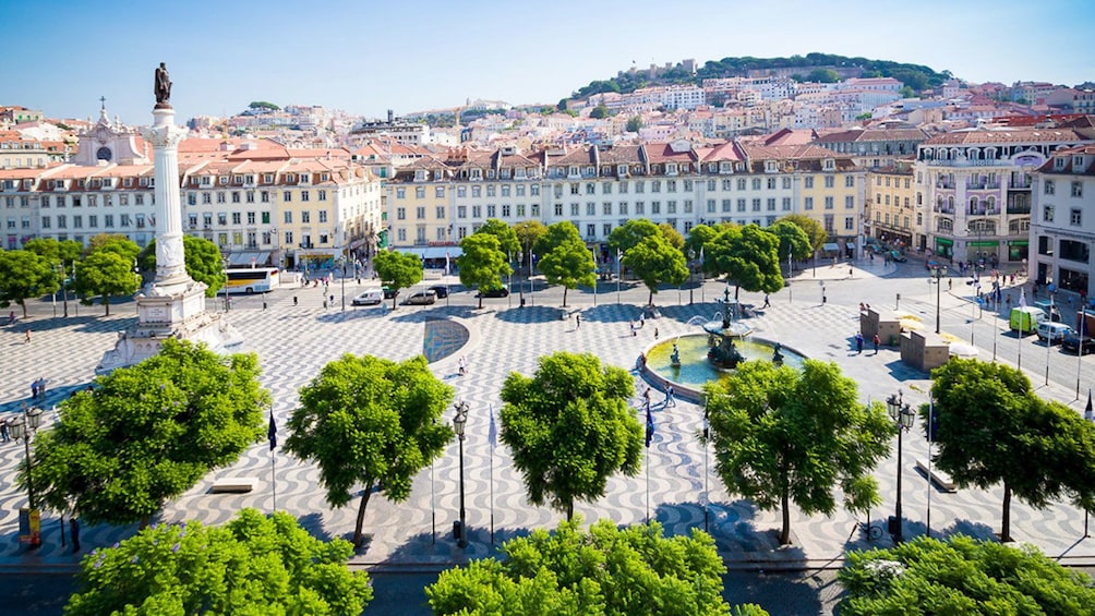 Rossio Square, the main public park in Lisbon