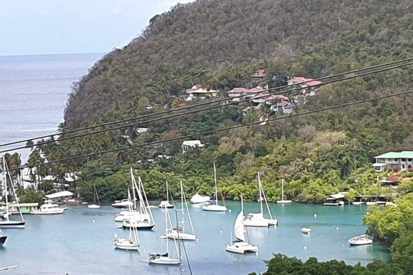 View famous Marigot Bay