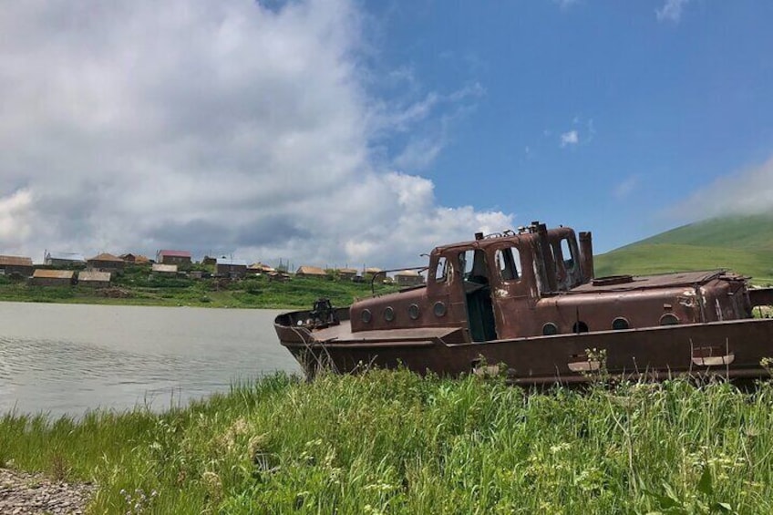 Abandoned Ship on Tabatskuri Lake 