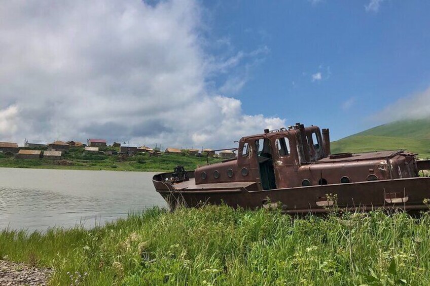 Abandoned Ship on Tabatskuri Lake
