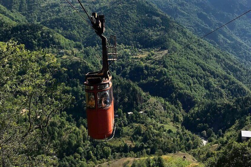 Soviet Era Cable Car in mountainous Ajara