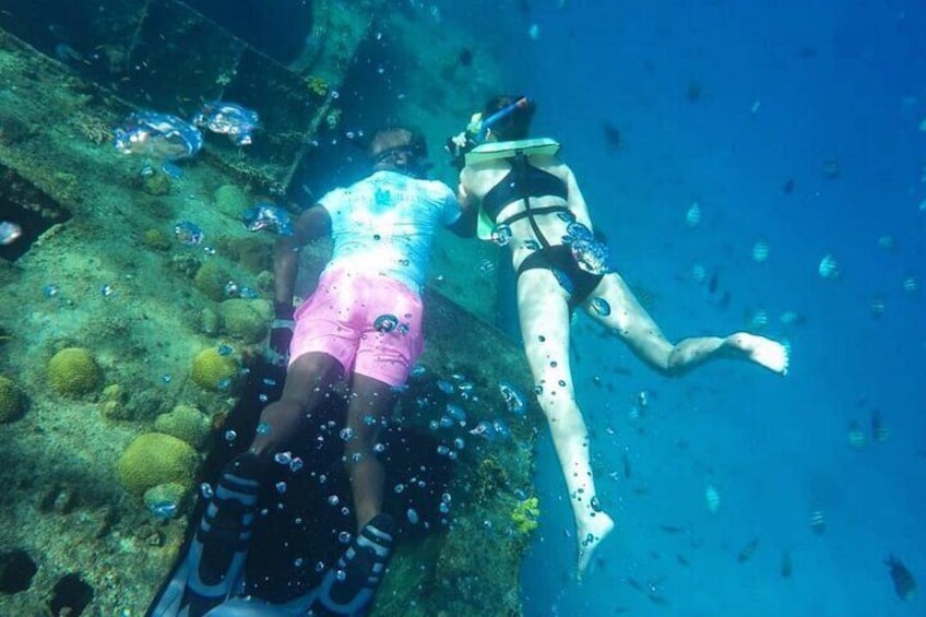 Snorkeling at a shipwreck