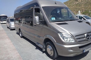 Arrival Private Transfer from Mykonos Airport JMK to Mykonos by Sprinter Mi...