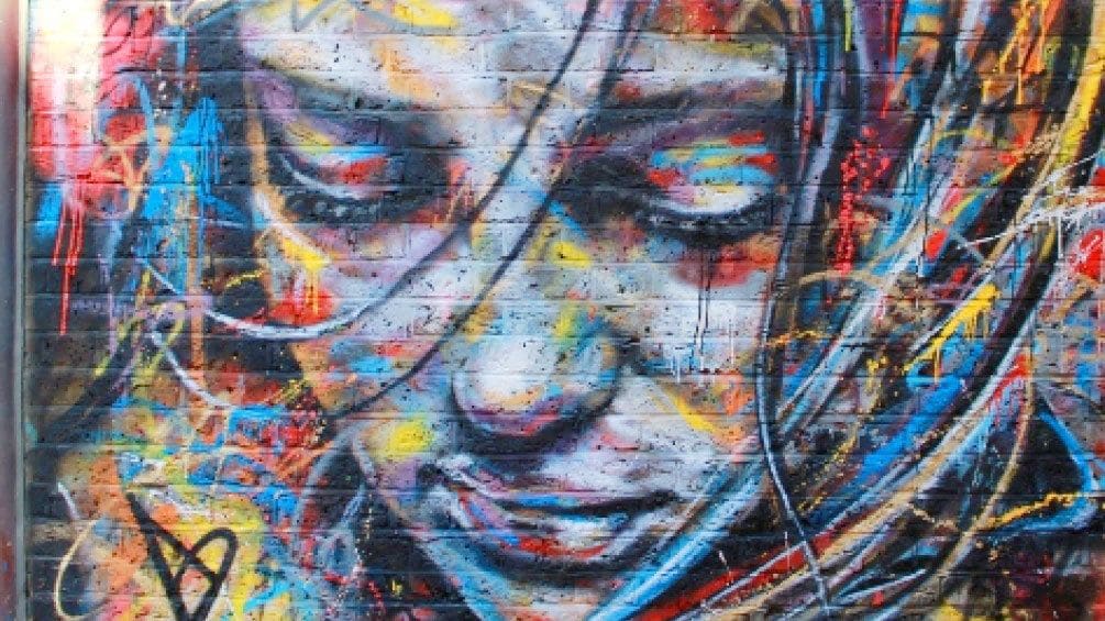 Show item 1 of 7. street art paint on building in London