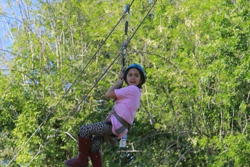 Zip Lining Child