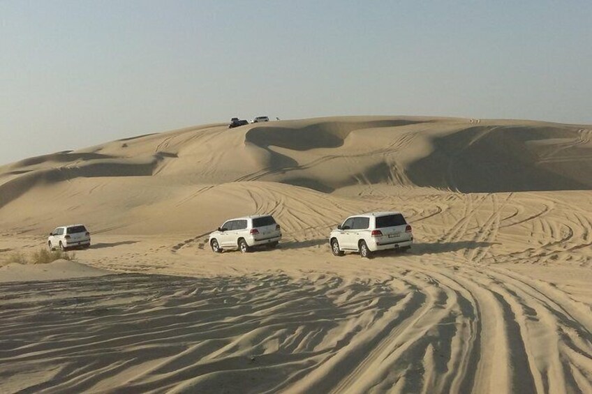 (Private)Desert Safari Dune Bashing, Camel Ride, Sand Boarding, Inland Sea Visit