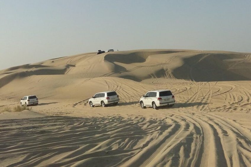 (Private)Desert Safari Dune Bashing, Camel Ride, Sand Boarding, Inland Sea Visit