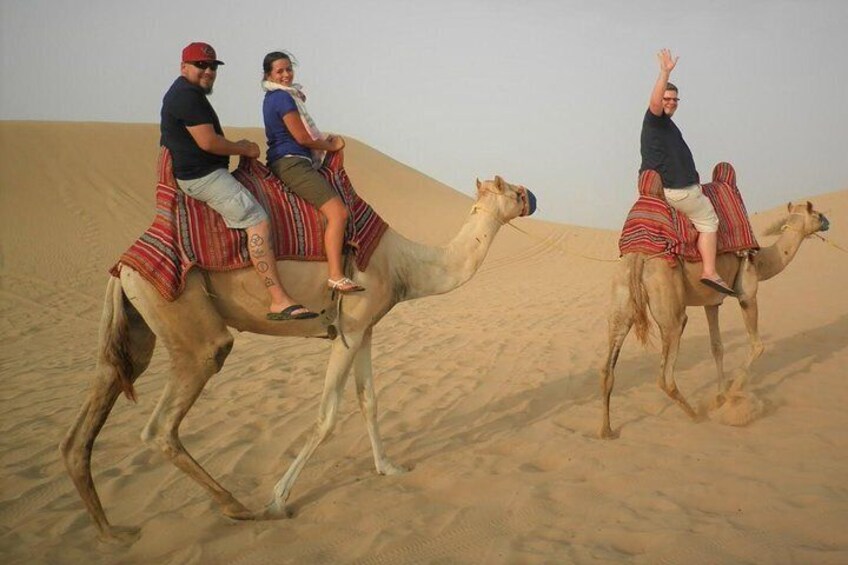 Desert Safari, Sand Boarding, Camel Ride, inland Sea Quick swim