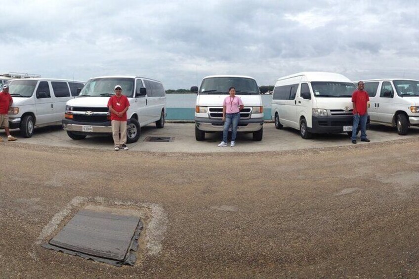 14 passenger vans and guides