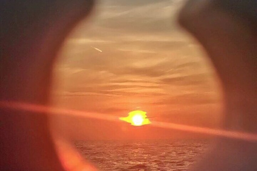 Sunset on board