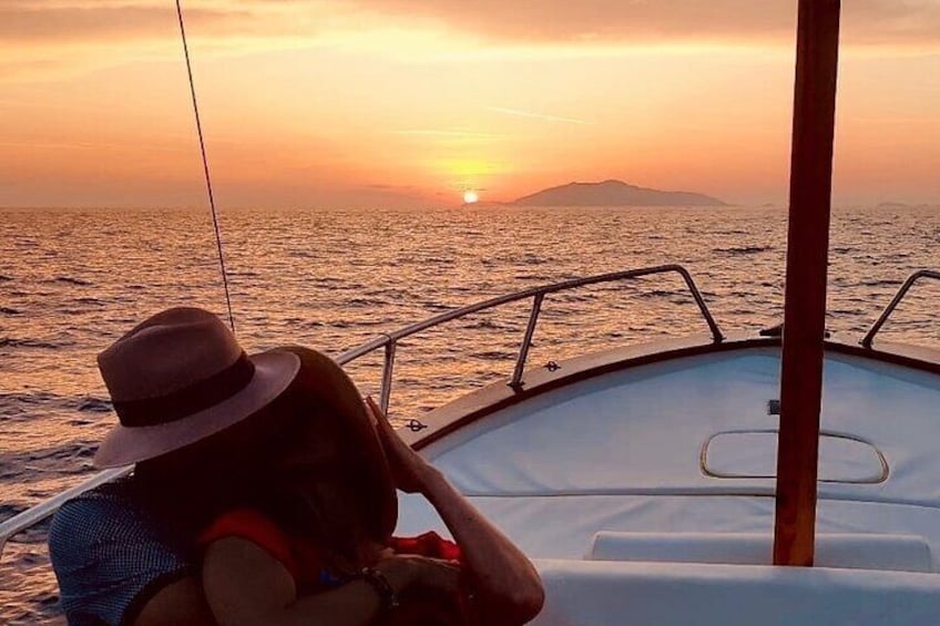Sunset on board
