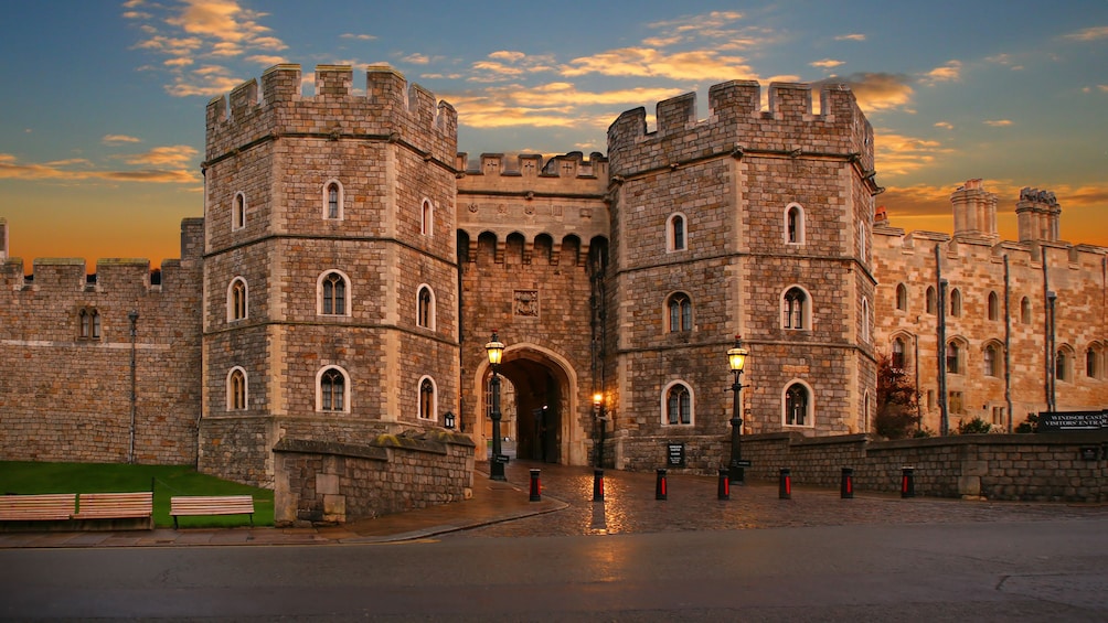 sunset at Windsor Castle in London