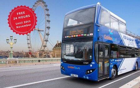 Golden Tours London Hop-On Hop-Off Open Top Bus Tour + 24 timmar gratis